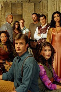 The cast of the space western Firefly.
