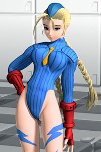 Street Fighter's Cammy stands defiantly.