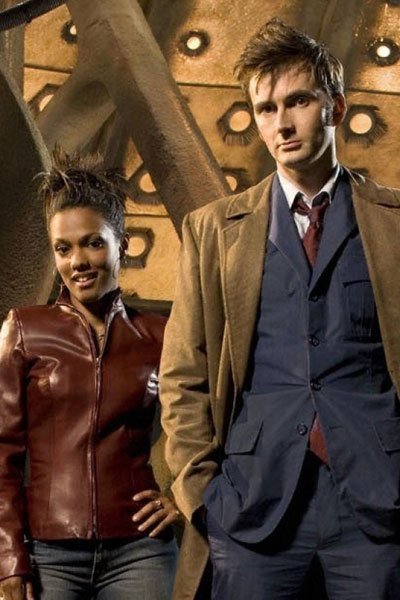 Freema Agyeman as Martha Jones and David Tennant as the 10th Doctor.