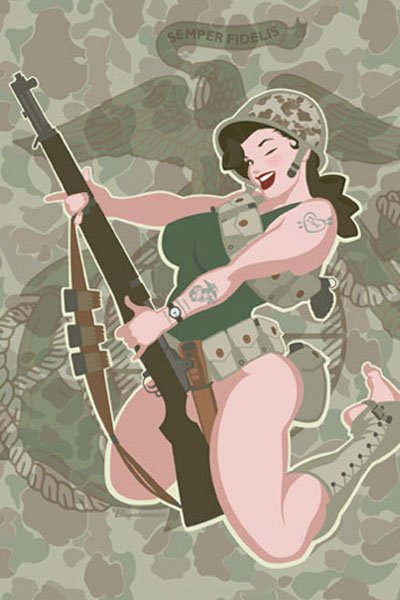 WWII Marine Girl by Andrew Bawidamann.