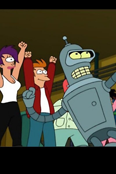 Bender and the gang celebrate.