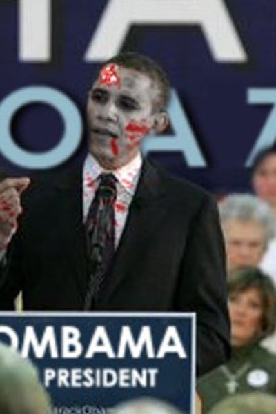 President Obama all zombified.