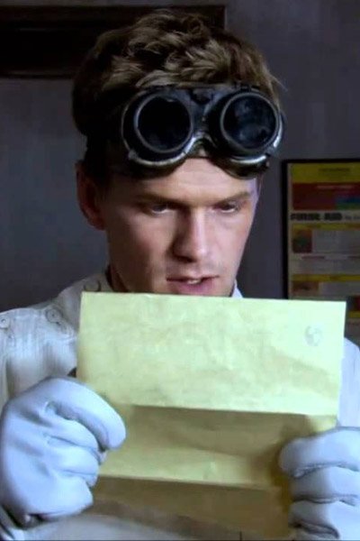 Neil Patrick Harris as Dr Horrible reading a letter from Bad Horse.