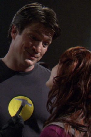 Nathan Fillion as Captain Hammer and Felicia Day as Penny.