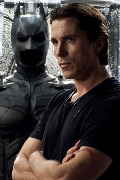Christian Bale as Bruce Wayne.