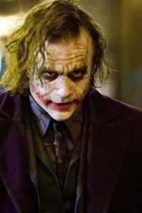 Heath Ledger as The Joker.