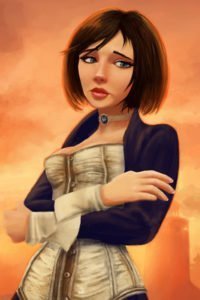 Bioshock's Elizabeth looks worried.