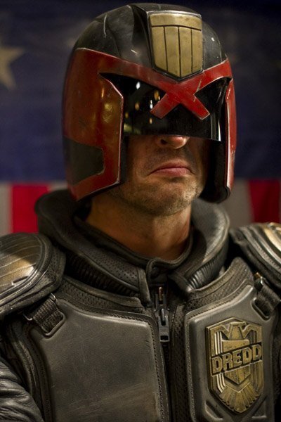 Carl Urban as Judge Dredd from Dredd.