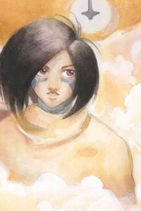 A watercolor painting of Gunnm from Battle Angel Alita.