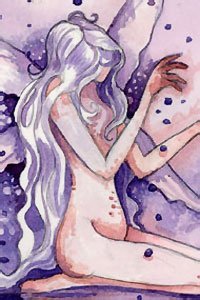 A lavender fairy conjurers a little magic.